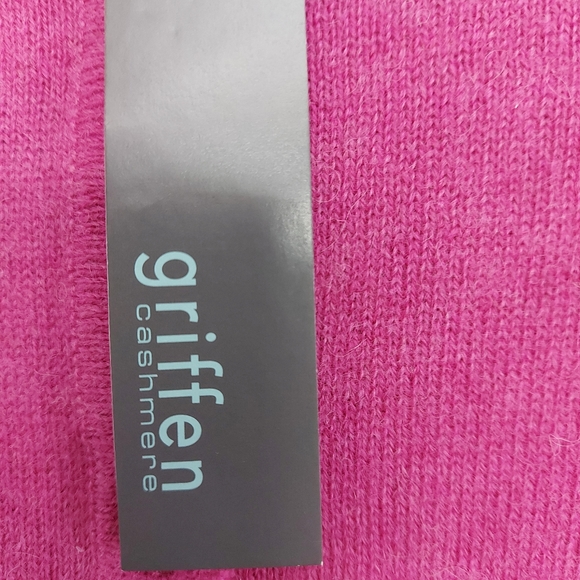 Griffen Cashmere pink 2 ply cardigan sweater size small - Picture 5 of 7